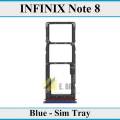 Infinix Note 8 SIM Tray Sim Jacket Sim Slot Sim Door For Infinix Note 8 - Blue. 