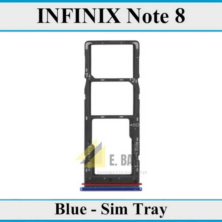 Infinix Note 8 SIM Tray Sim Jacket Sim Slot Sim Door For Infinix Note 8 - Blue