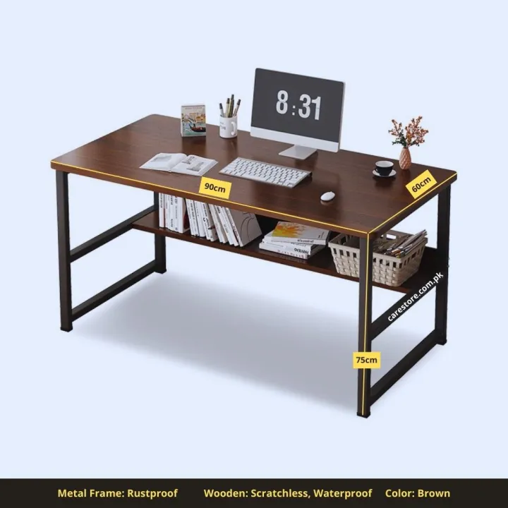 Wooden%20Computer%20Desk%20Study%20Table%20Gaming%20Writing%20%20Table%20Workstation%20Home%20Office%20Desk%20%20with%20Metal%20frame%20-%20Image%206