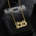 Customized 1-3 Names Three Layers Fashion Stainless Steel Necklace Personalized Letter Heart Pendant Nameplate for Women Gift. 
