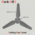Waterproof Ceiling Fan Covers 4-Piece Set with Motor Cover in Grey/Black Ceiling Fan Cover washable. 