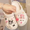 Croc Shoes Shoe Charms Kuromi Cinnamoroll Decoration diy 3D Shoe Buckle Creative Slippers for Women Outdoor Shoe Surface Shoe Flower. 