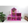 Holiday Villa Three Story Pink Doll House For Girls - 129 pcs - 24 inches. 