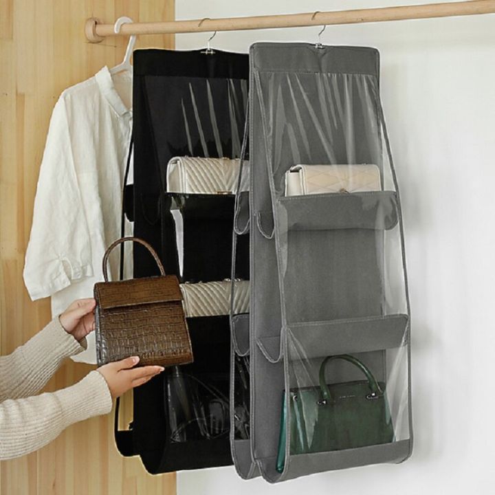 Hanging%20Handbag%20Purse%20Organizer,Breathable%20Polyester%20Fiber+PVC%20Handbag%20Organizer,6%20Easy%20Access%20Pockets,Wardrobe%20Closet%20Space%20Saving%20Organizers%20-%20Image%208