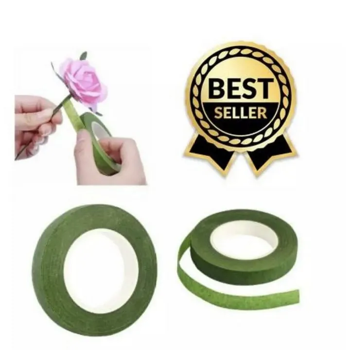 Green%20Floral%20Tape%2030%20Yards/Roll%2012mm%20Floriculture%20Paper%20Tape%20Fun%20DIY%20Art%20Handcraft%20Floral%20Tape%20Flower%20Bouquets%20Stem%20Wrap%20Adhesive%20Tape%20-%20Image%202
