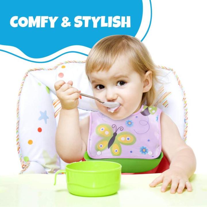 Baby%20Bibs%20with%20Soft%20Plastic%20Food%20Catcher%20Waterproof,%20Reusable%20and%20Washable%20-%20Drool%20and%20Feeding%20Bib%20for%20Babies,%20Toddlers,%20Infants,%20Newborns%20-%20Image%204