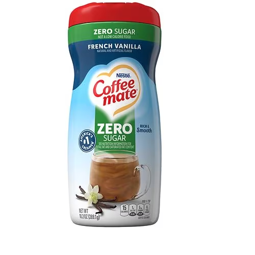 Coffee Mate French Vanilla Powder Coffee Creamer Zero Sugar Free, 289gm