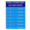 School Uniform Blue Shirt For Boys / (Size 18-36). 