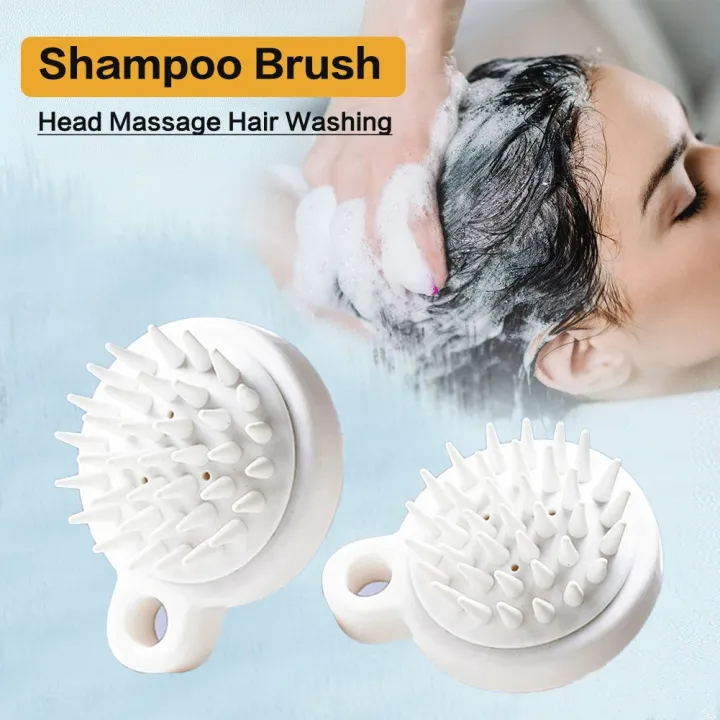 Ultra-Soft Silicone Hair & Scalp Massager Shampoo Brush – Non-Slip Grip Head Scrubber for Deep Cleansing, Exfoliating Scalp Care & Dandruff Removal; Wet & Dry Hair Scrubber, Gentle Massage to Boost Circulation & Healthy Hair Growth for Men & Women