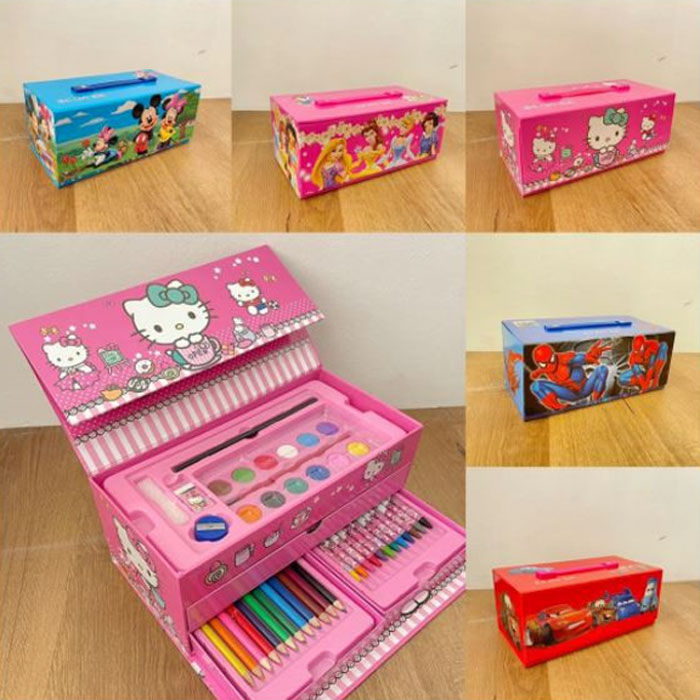 Children's 54 Pieces Craft Art Artists Set in A Box With Drawers