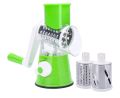 Multifunctional Roller Vegetable Cutter, 3 In 1 Vegetable Slicer And Cutter, Manual Rotary Drum Greator, Hand Roller Type Square Drum Vegetable Cutter with 3 Removable Blades For Kitchen. 