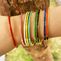 Zalman 3mm Width Colorful Enamel Thin Bangles Stainless Steel Gold Color Cute Lover Bracelets for Women Trendy Jewelry New 2023. 
