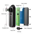 LED Red Blue Shoulder Police Light with Clip USB Charging Flashing Warning Safety Flashlight Torch Bicycle Warn Light Work Lamp. 