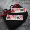 Full Embroidery Anime Patch Two-dimensional Girl Eyes Half Face Personality Armband Tactical Bag Sticker Custom Patch. 