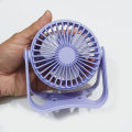 USB Rechargeable Portable Small Fan for Desk With 3 Adjustable Turbo Speed modes options 180 degree rotation | Durable Material, Great For Office & Living Room. 