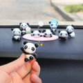 6/8Pcs Cute Mini Giant Panda Car Dashboard Ornaments Car Navigator Screen Decoration Doll Car Interior Accessories Toy Gift Girl. 