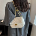 Yfashion Women Quilted Crossbody Shoulder Bag Trendy Pu Leather Solid Casual Messenger Bag. 