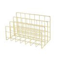 Three Wrought Iron Bookshelf Creative Metal Book Stand Desk Decoration Vintage Organizer Holder Office Book Rack. 