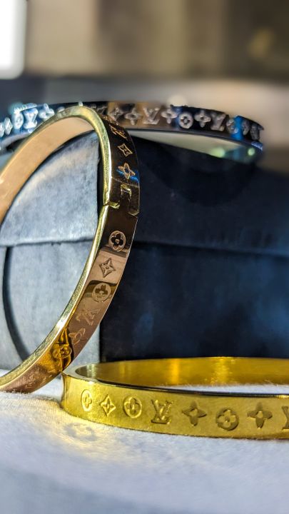 "Gold and Silver Plated Bracelet and Ring Combo - Designer Style"