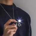 Retro Punk Flash Camera Pendant Necklace/Glow Sounding Mini Kids Toy Nnecklet. 