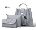 3-PC Ladies bags Handbag Set - Soft PU Leather Tote, Crossbody & Clutch Bags. 