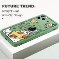 BILI for OPPO Reno Z Back Cover Little Astronaut Sit In Planet Multicolor Liquid Silicone Phone Case Soft Square Lens Protection Phone Cases. 