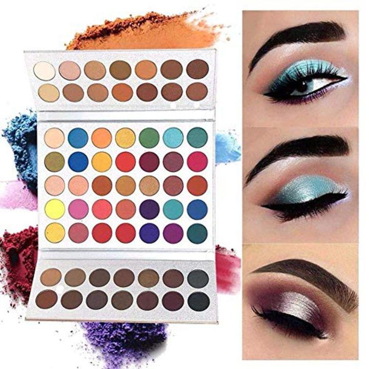 63 Colours Pearlescent Matte Eyeshadow, Eye Cosmetics, Makeup Palette, 3 Folding Palette / Imported