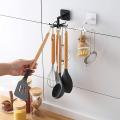 360° Rotating Folding Hook,Self-Adhesive 180°Vertical Flip Waterproof Utility Hook for Home Kitchen Bathroom Towel Office Sticky Wall Hook, Damage-Free No Drilling. 