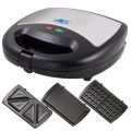 Anex Deluxe Sandwich Maker AG-1039 C 3 in 1 750 Watts Black & Silver. 