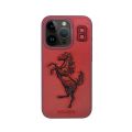 100% original polo santa barbara boris case genuine leather 3d embroidery for apple iphone 15 pro and 15 pro max. 