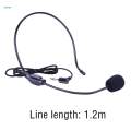 Wired Microphone Headset Head Mounted Headworn Multi Use Head Wear Mic for Video Recording Singing. 