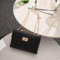 Square Bag Ladies Chain Bag Diagonal Cross Retro Shoulder Bag Fashion Handbag-black. 