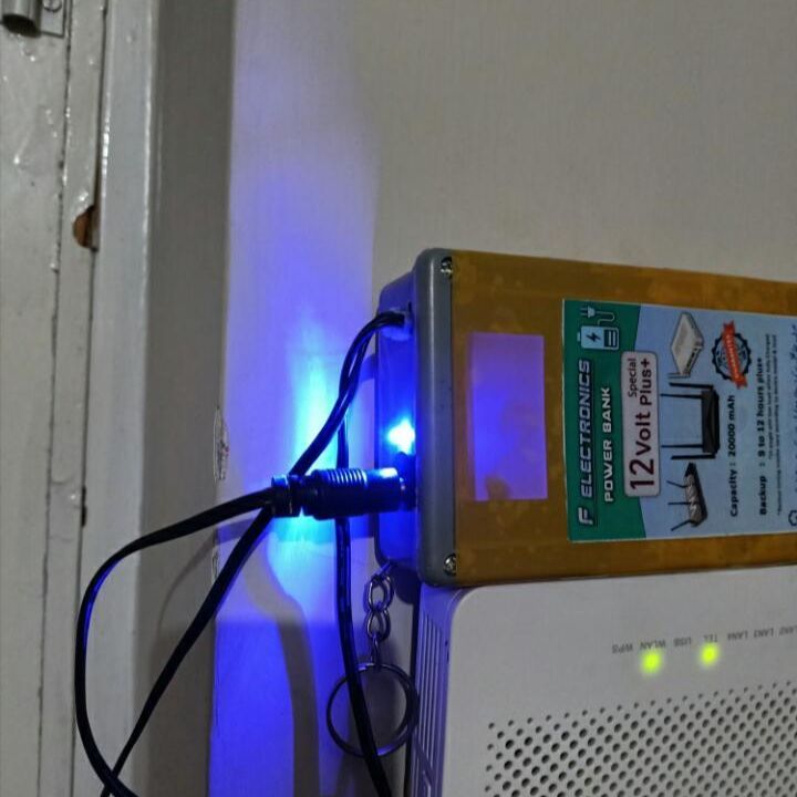 WiFi Router Power Bank 12v Volts Special Plus UPS Technology 20000 plus+ mAh 6 to 12 Hours Guaranteed Backup Tp Link-Tenda-PTCL And Other Fiber Dvice Fiber Base Router