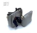 ASC Collection Double Handbag for Girls with Long Strap Compact Size 7x8x4 Inch. 