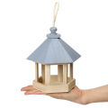 Wooden Hanging Bird Feeder Peanut Food Container Garden Outdoor Feeding Tool. 