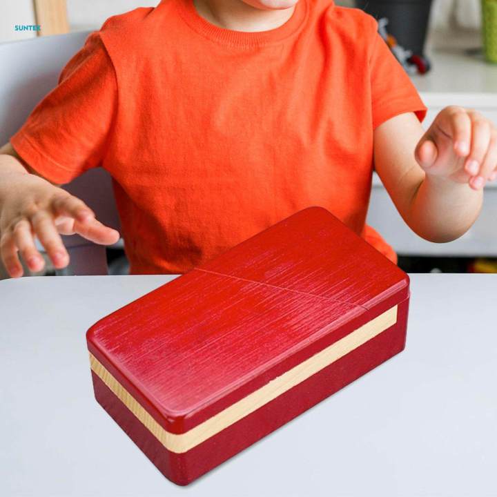 Wooden Puzzle Box Unique Gift Hand Eye Ability Money Holder Multipurpose Brain Teasers for Club