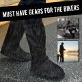 1 pair Black Waterproof Rain Boot Shoe Cover with reflector. 