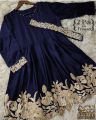 Embroided Short Silk Frock for Women with Belt (Two Piece Suit) Embroidered Frocks for Women. 