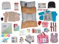 NEWBORN BABY ITEMS 23 IN ONE PACK LIKE BABY BASTER| BABY BATH TOWEL|BABY SOCKS|SHOES|BAG|SHOWER CAP|M.ALLAH CAP|FEEDER, FEEDER COVER ,FEEDER BRUSH|NAIL CUTTER|BABY SUIT| APRON|BABY SOOTHER.. 