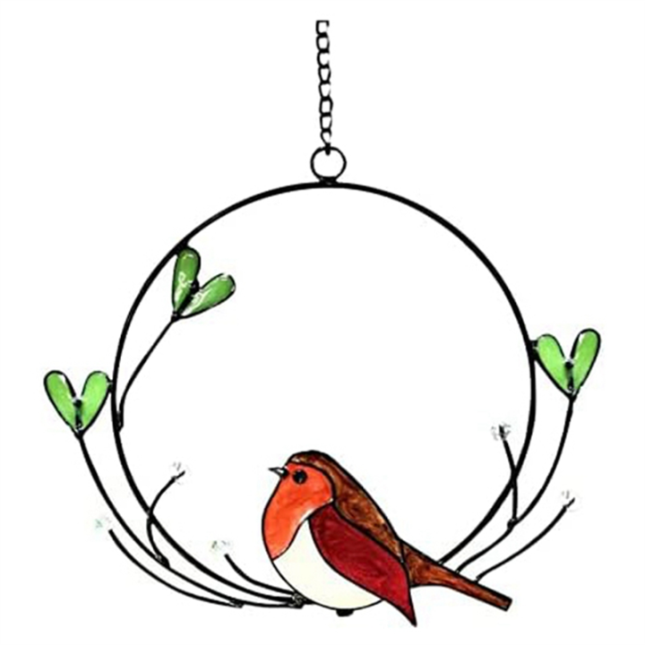 Window Hanging Spring Window Decoration Multicolor Bird Suncatcher Hanging Decorations Painted Window Decorations Durable Easy Install
