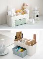 Plastic Makeup Organizer Make Up Brush Storage Box with Drawer Storage Case. 