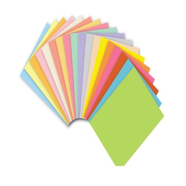 Pack of 100 Color Paper A4 Size - Multicolour