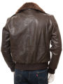 Mens Antique Brown Leather Flight Jacket Bolberry. 