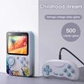 G5 Built-in 500 Game Console Classic Coloured Games 3.0 Inch Screen Support 2 Players Portable Retro Video Game Console. 