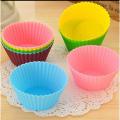 Pack of 12 - Round Shape Mould Silicone Muffin Cup Cake Moulds. 