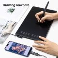Huion Inspiroy H950P Graphics Drawing Tablet with Tilt Feature Battery-Free Pen 8192 Pressure Sensitivity and 8 User-Defined Shortcuts,Compatible with Mac, Linux(Ubuntu), Windows PC, and Android. 