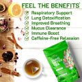 EVERLONG Lung Detox Tea – Mullein Tea with Thyme, Ginseng, Lungwort, Eucalyptus, Liquorice, Spearmint and Sage for Lung Cleanse and Respiratory Health – 14 Herbal Tea Bags, All Natural, Caffeine-Free. 