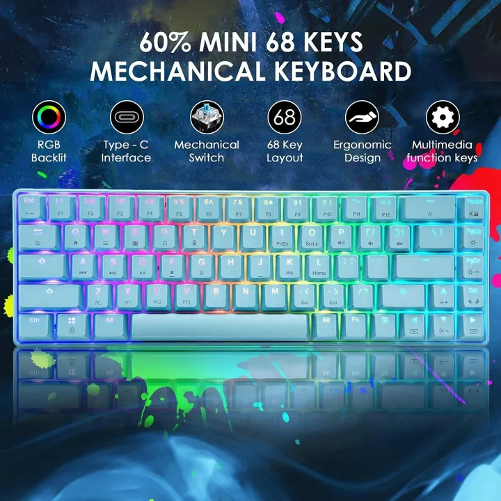 MAGIC-REFINER%20MK14,%2068%20Keys%20Gaming%20Mechanical%20Keyboard,%20With%2018%20Chroma%20RGB%20Backlit%20modes,%20NKRO,%20Wired%20USB%20C%20wire%20-%20Image%202