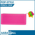 Silicone Pencil Box - PINK. 