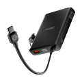Zero® Voltix V-100 Power Bank 10000mAh 22.5W Fast Charging PowerBank | QC 3.0 Powerbank | USB-C Input/Output Powerbank  | Built-in Cable Powerbank | Aluminum Body Powerbank | Portable Powerbank  | Fast Charge Power Bank for Android & IOS. 
